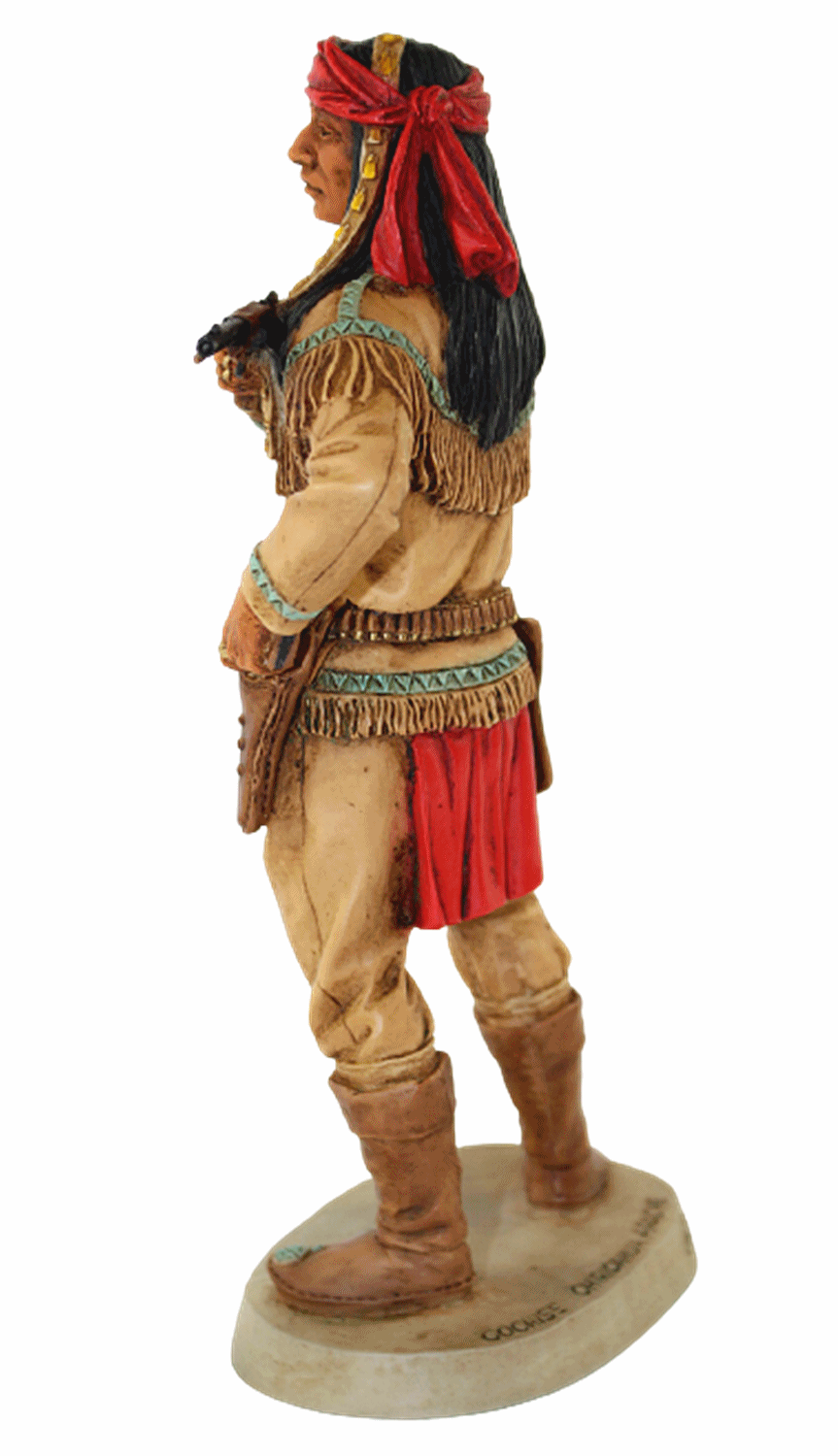 Indianerfigur Indianer Cochise Häuptling Apachen H 20 cm steh. mit Revolver Castagna Limited Edition