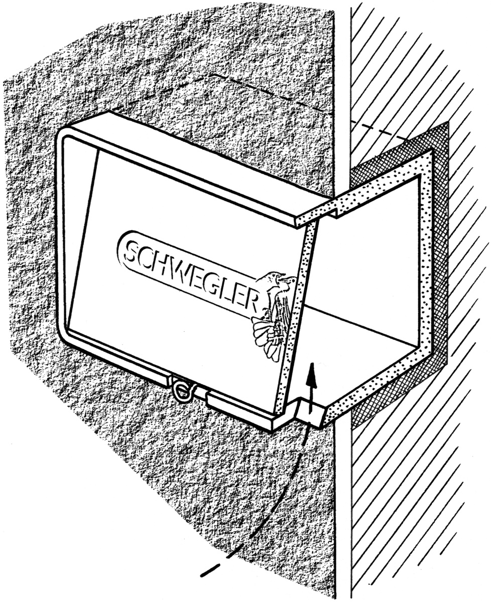 Naturschutzprodukt Mauersegler-Einbaukasten Typ 16 Nisthilfe mit Einflug von unten