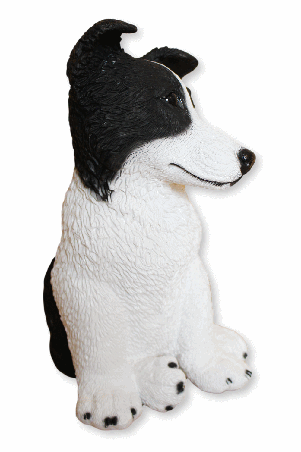 Deko Figur Hund Border Collie Welpe Hundefigur sitzend Kollektion Castagna aus Resin H 27 cm
