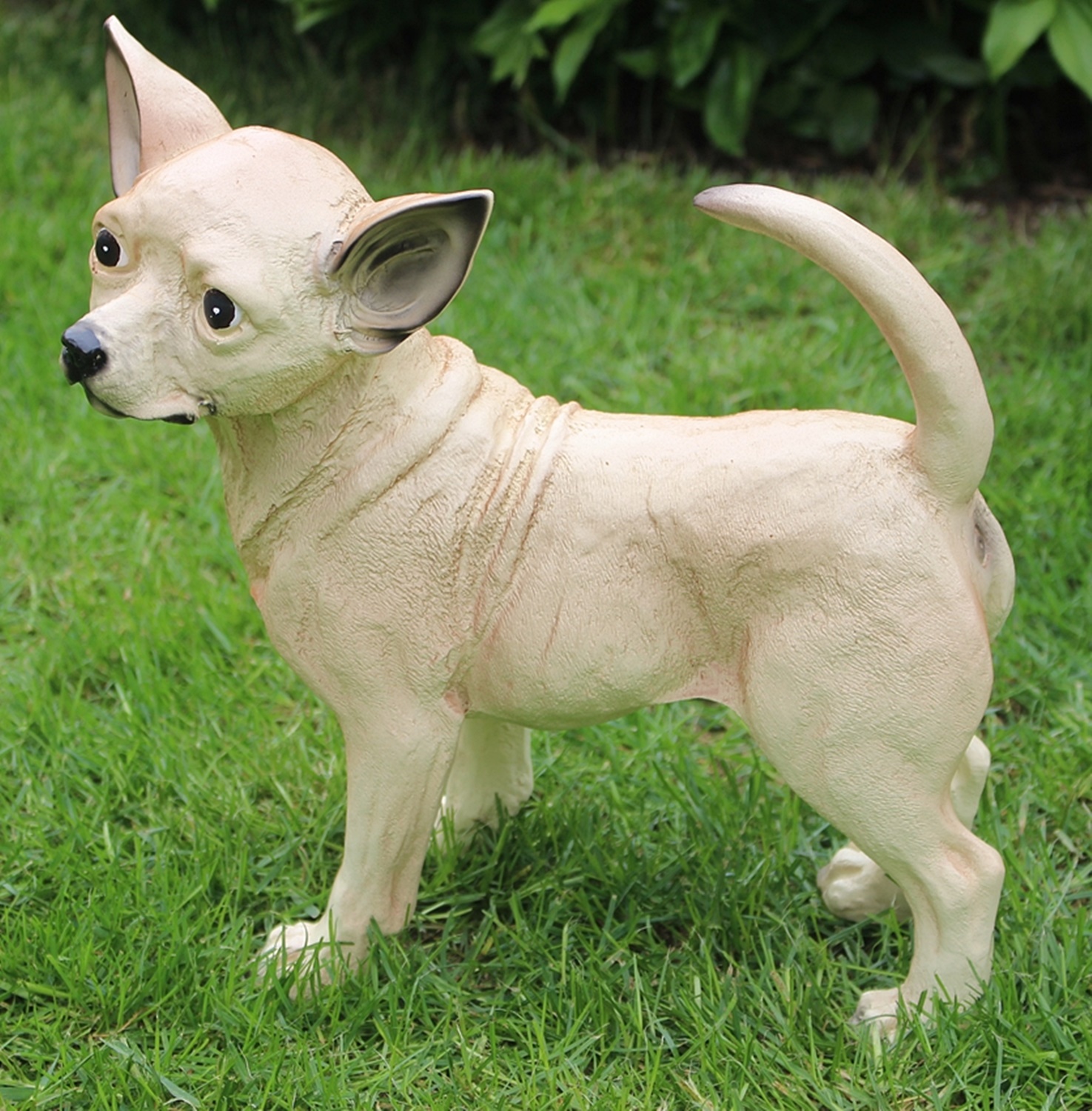 Dekorationsfigur Hund Chihuahua Höhe 34 cm Dekofigur aus Kunstharz