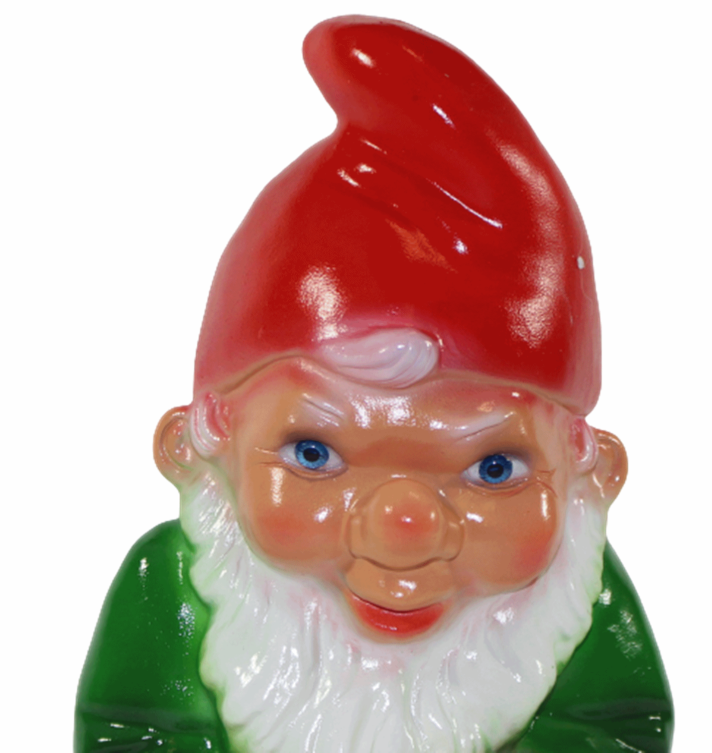 Gartenzwerg Deko Garten Figur Zwerg Gärtner stehend mit Spaten in der Hand aus Kunststoff H 30 cm