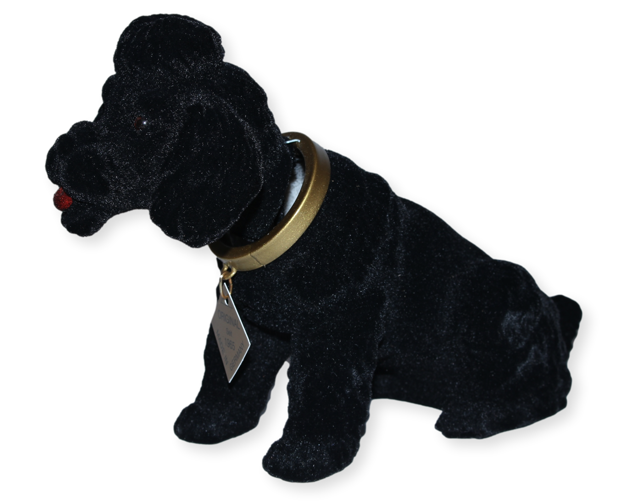 Wackel Figur Hund Pudel Wackelfigur H 13 cm schwarz klein Dekofigur mit Wackelkopf