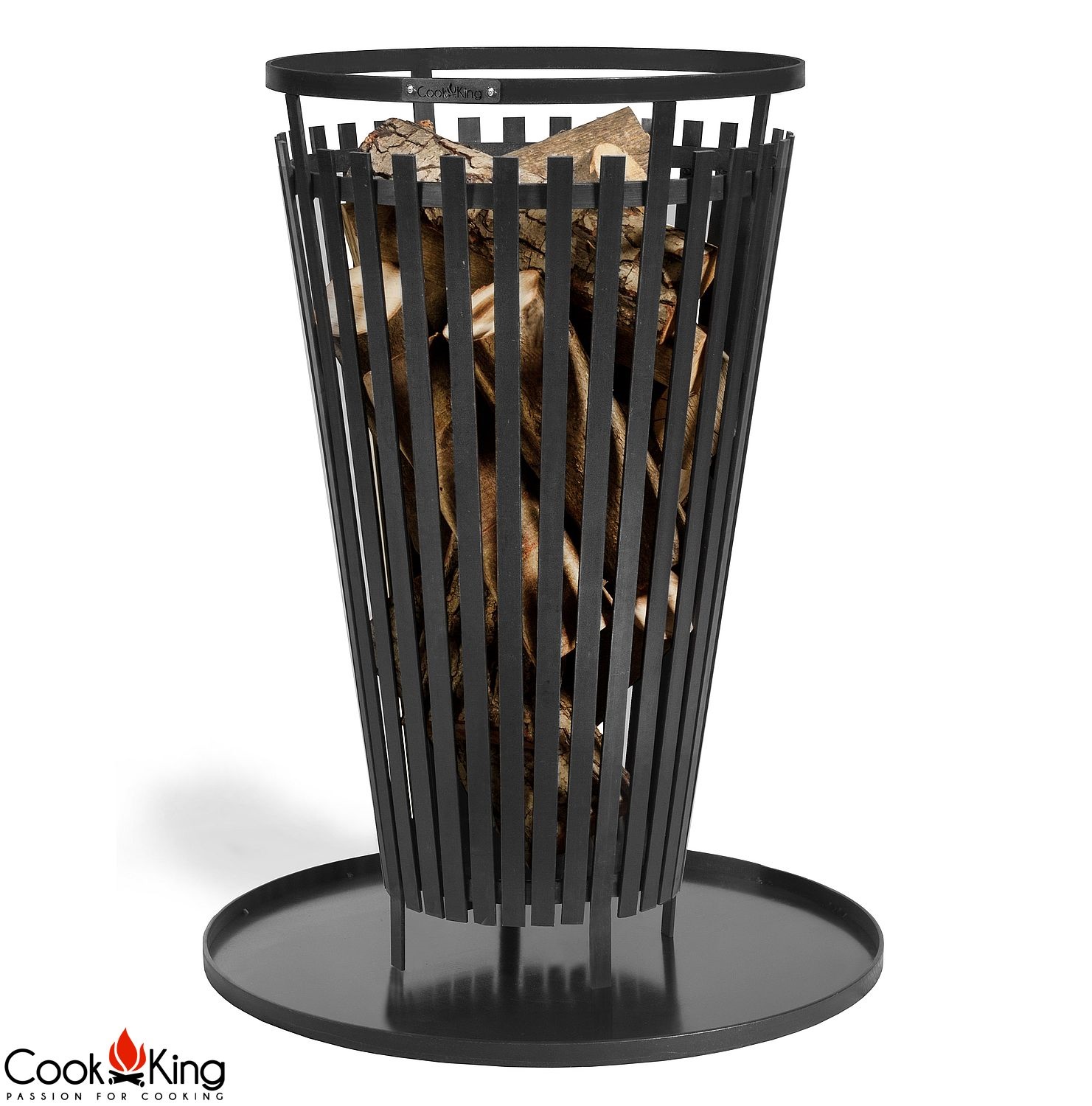 Feuerkorb "Flame" Ø 45 cm Feuerstelle für den Garten aus Stahl Feuersäule als Wärmequelle oder Grill