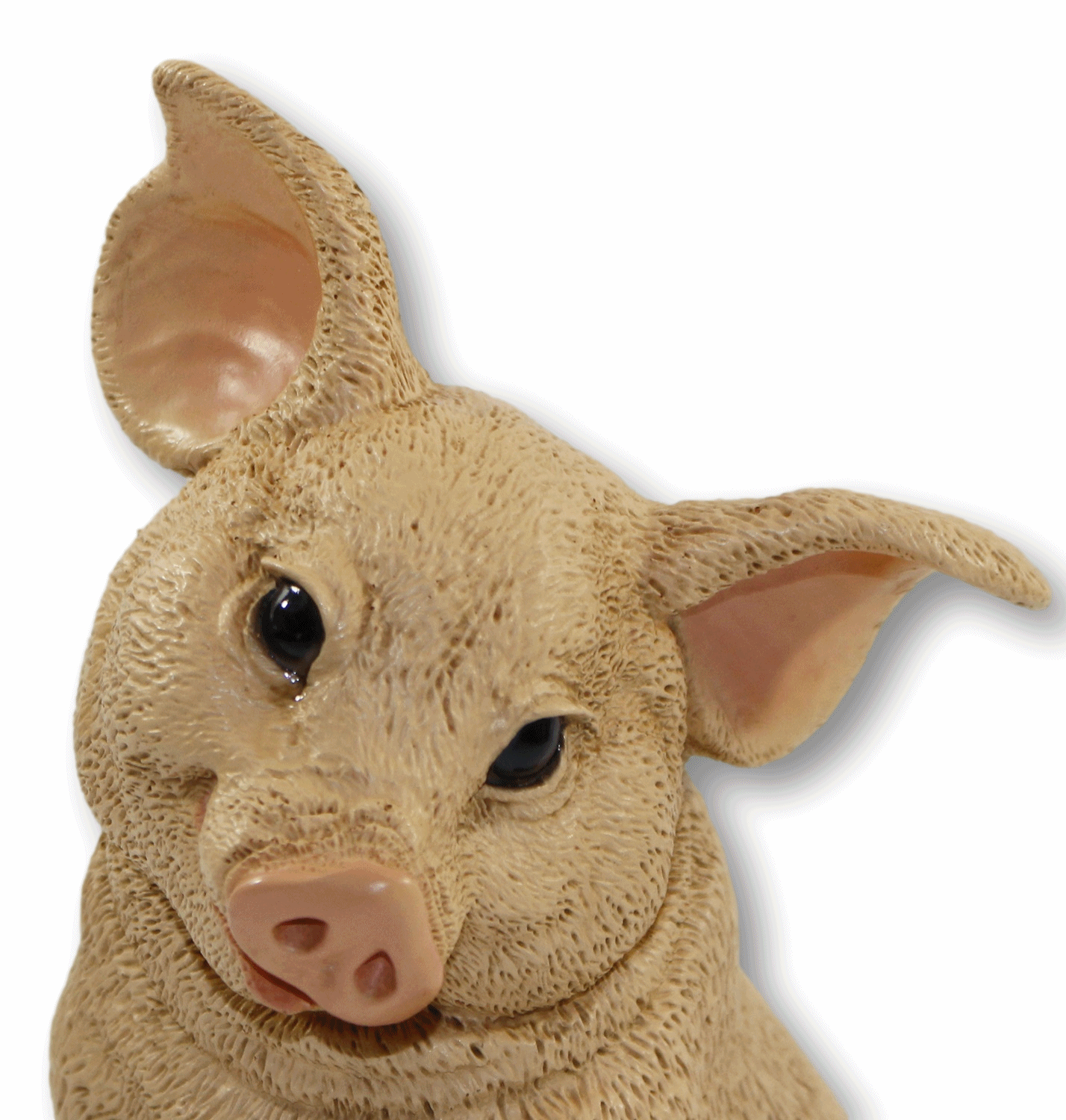 Dekofigur Tierfigur Schwein Ferkel Schweinchen sitzend natur Kollektion Castagna aus Resin H 22 cm
