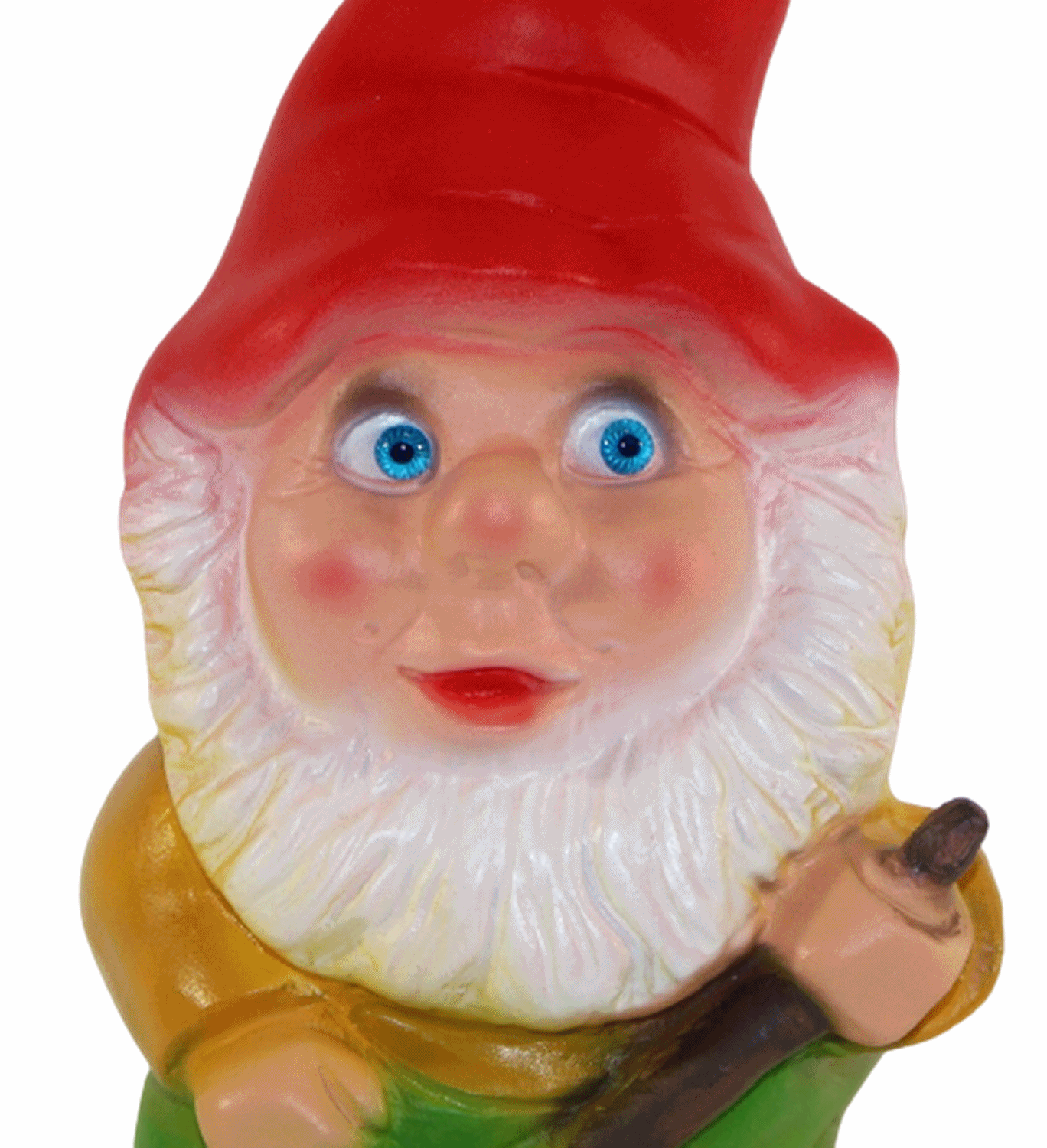 Gartenzwerg Deko Garten Figur Zwerg Gärtner mit Schaufel stehend aus Kunststoff Höhe 19 cm