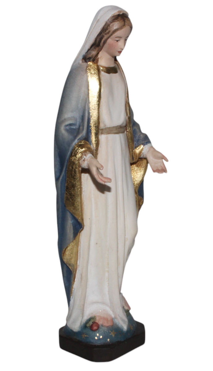 Heiligenfigur Gnadenspenderin Madonna H 12 cm Heilige Maria Schutzpatronin Statue aus Ahornholz