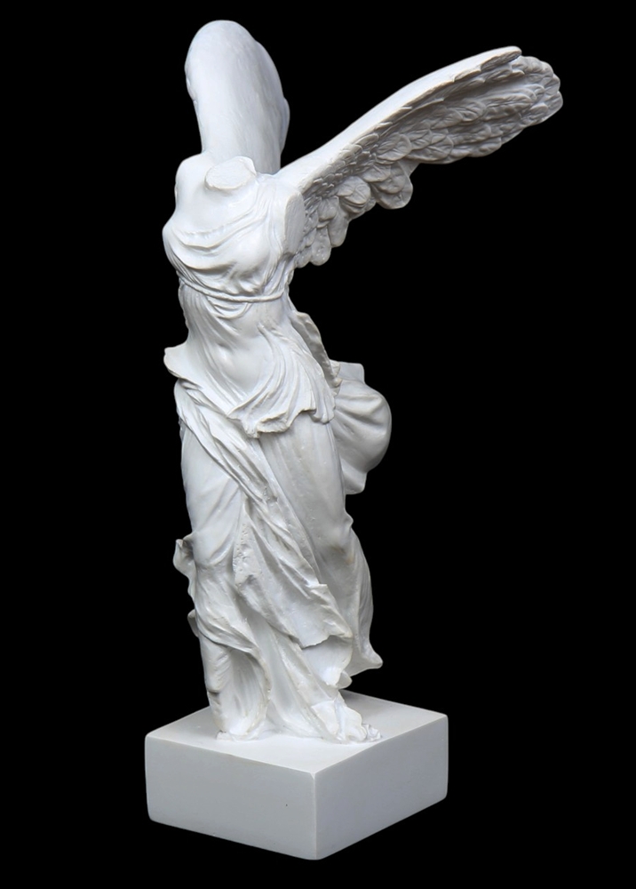 Skulptur " Die Nike von Samothrake " H 27 cm edle Dekofigur in Weiß detailreiche klassische Statue