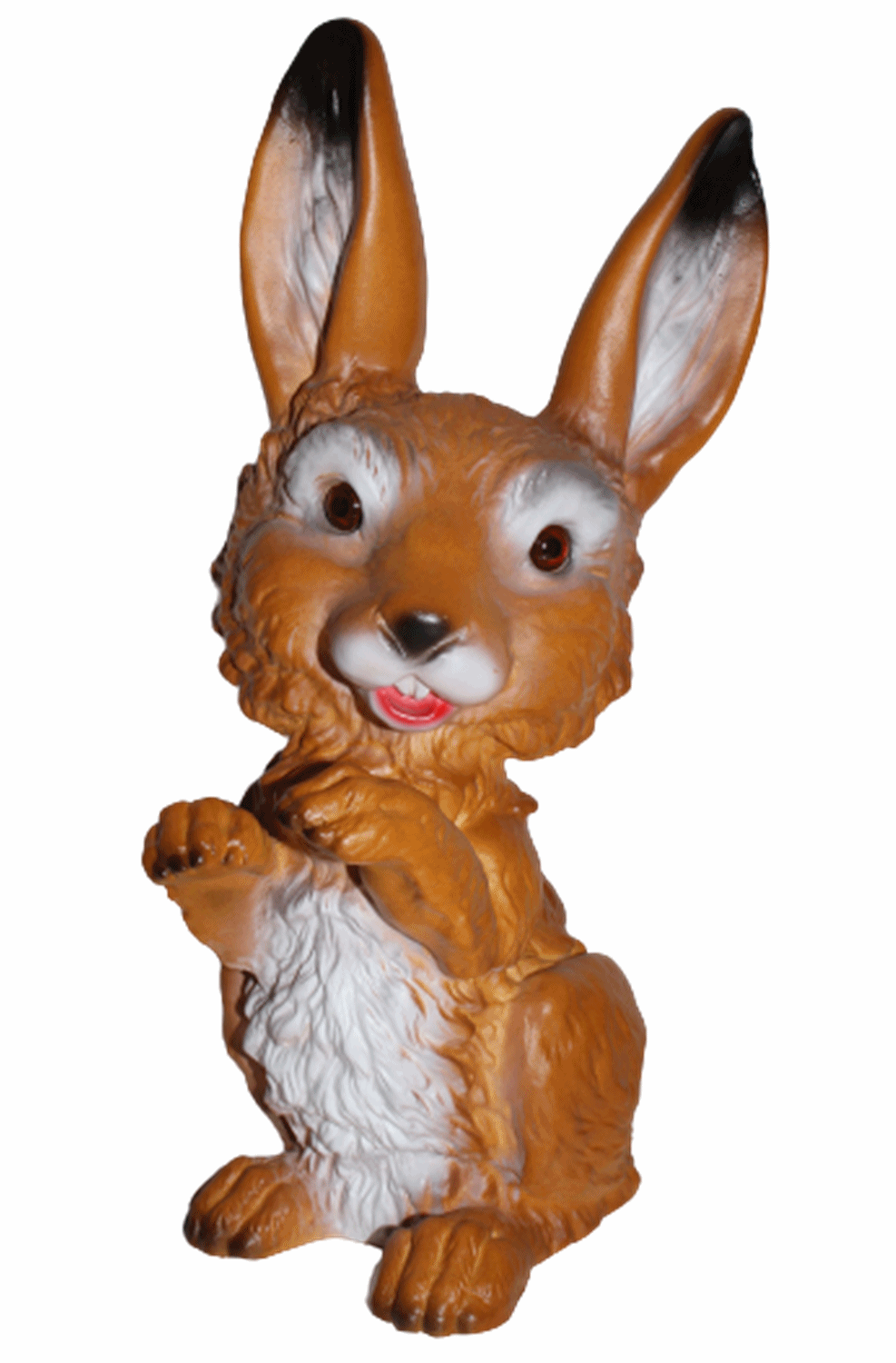 Deko Garten Figur Dekofigur Gartenfigur Tierfigur Hase aufwartend aus Kunststoff Höhe 30 cm