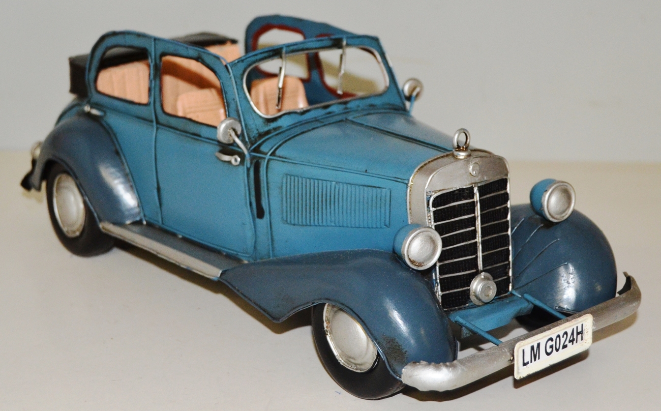 Blechauto Nostalgie Modellauto Oldtimer Mercedes-Benz 170 V Cabrio aus Blech L 34 cm