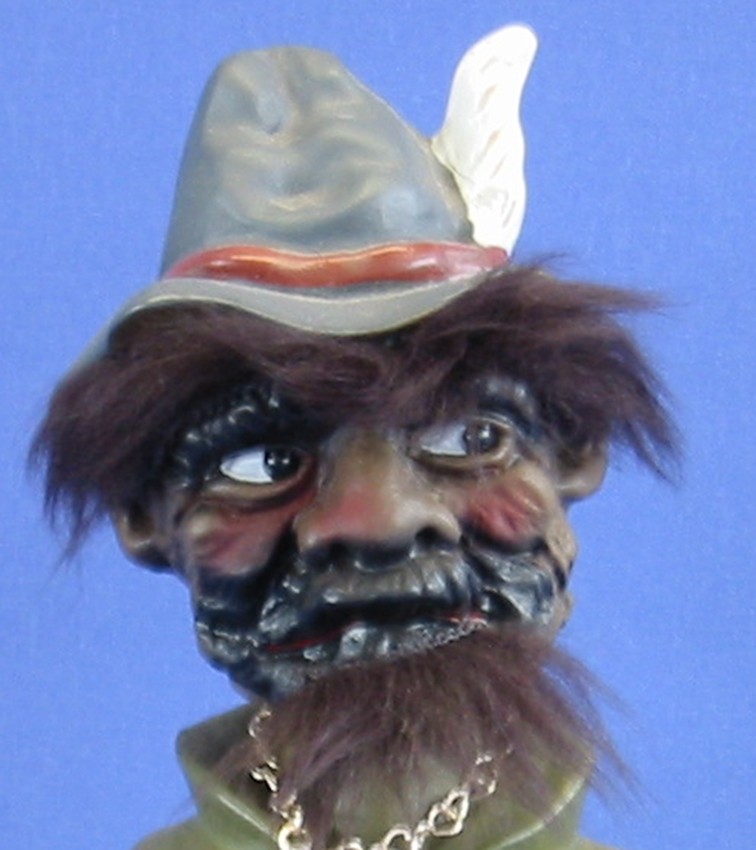Souvenir Wackel Figur Räuber klein H 15 cm Wackelfigur Original mit Wackelkopf