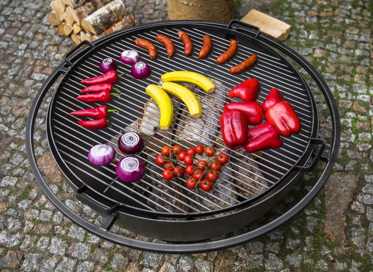 Feuerschale Premium FAT BOY D 85 cm tiefe Grillschale Feuerstelle für Garten Terrasse aus Naturstahl