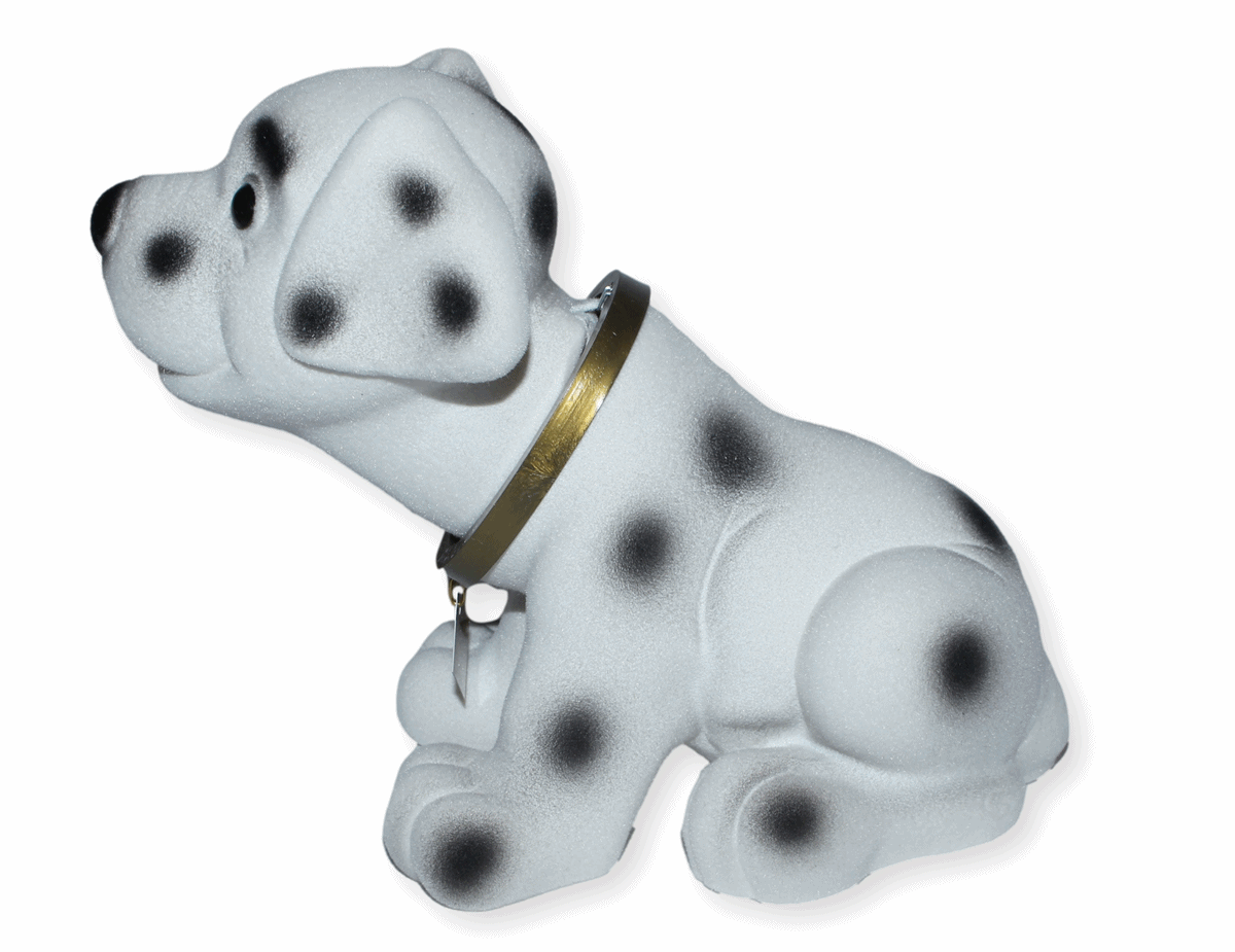 Wackel Figur Hund Dalmatiner Wackelfigur H 18 cm groß Dekofigur mit Wackelkopf
