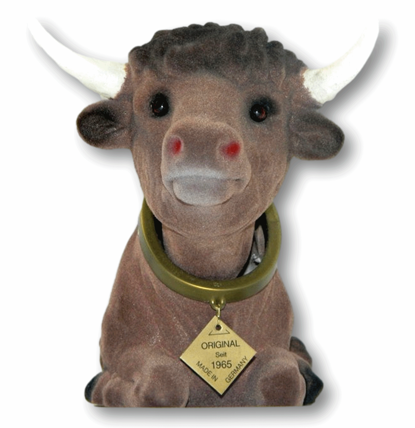 Wackel Figur Stier groß Wackelfigur H 17 cm liegend Dekofigur mit Wackelkopf