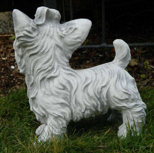 Beton Figur West White Terrier stehend Welpe klein H 26 cm Dekofigur und Gartenfigur