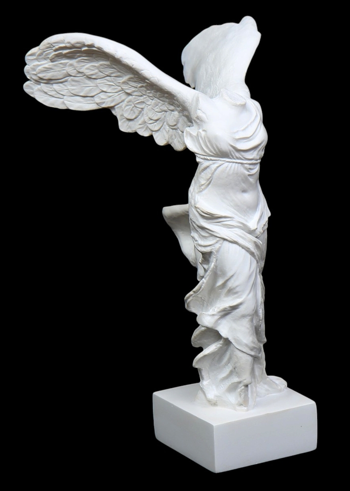 Skulptur " Die Nike von Samothrake " H 27 cm edle Dekofigur in Weiß detailreiche klassische Statue