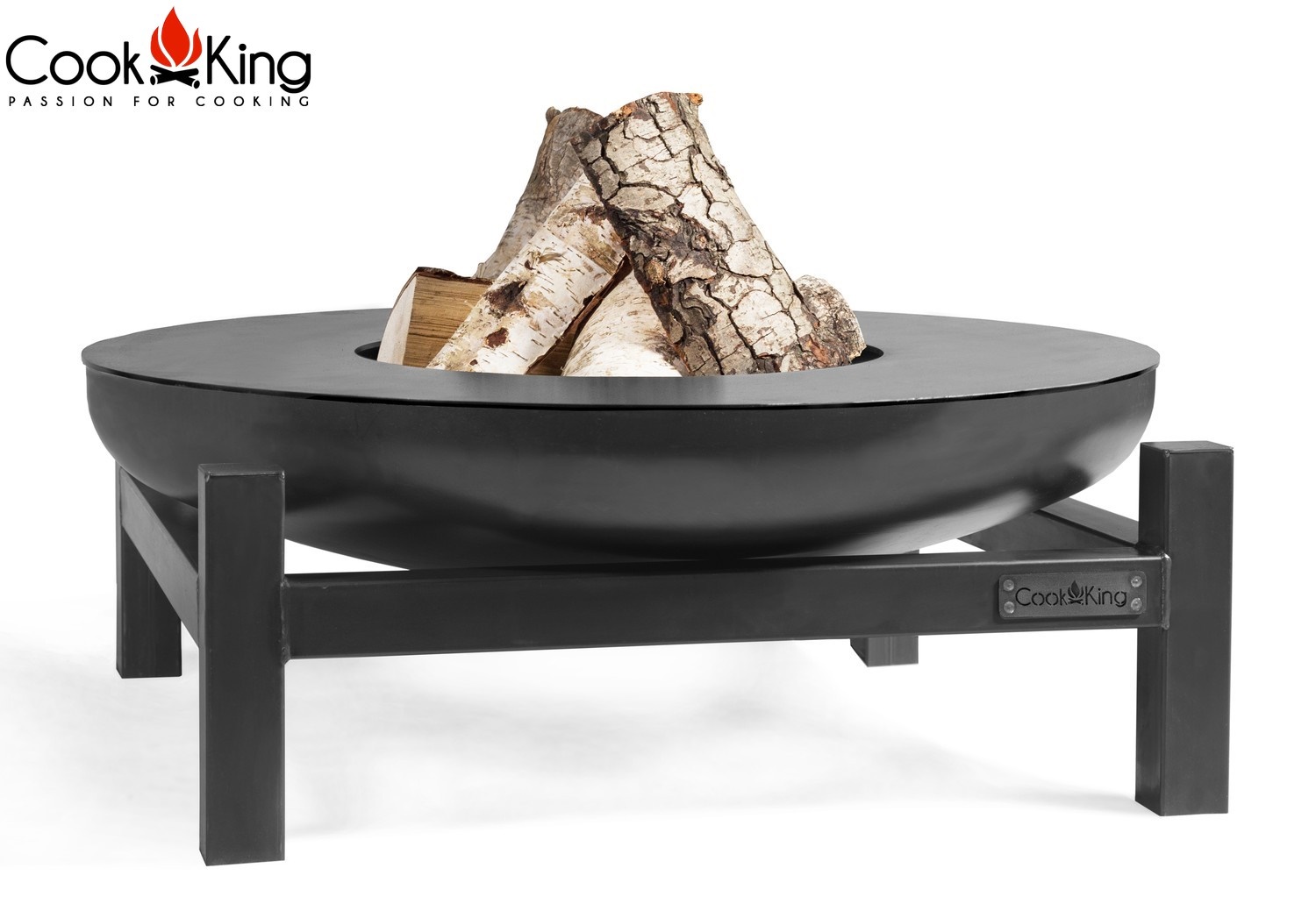 Feuerschale "Panama" Ø 100 cm Feuerstelle für Garten aus Stahl Feuerkorb als Wärmequelle oder Grill