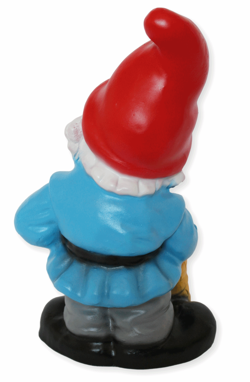 Deko Figur Zwerg H 32cm Gartenzwerg Imker mit Bienenkorb u Pfeife stehend Gartenfigur aus Kunststoff