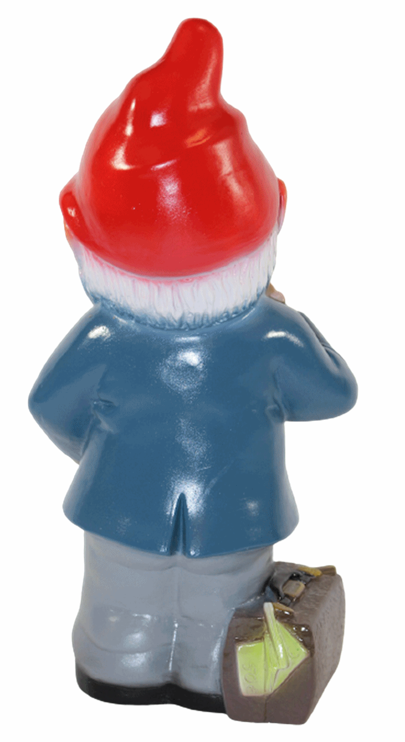 Gartenzwerg Deko Garten Figur Zwerg Manager Geschäftsmann stehend aus Kunststoff H 33 cm
