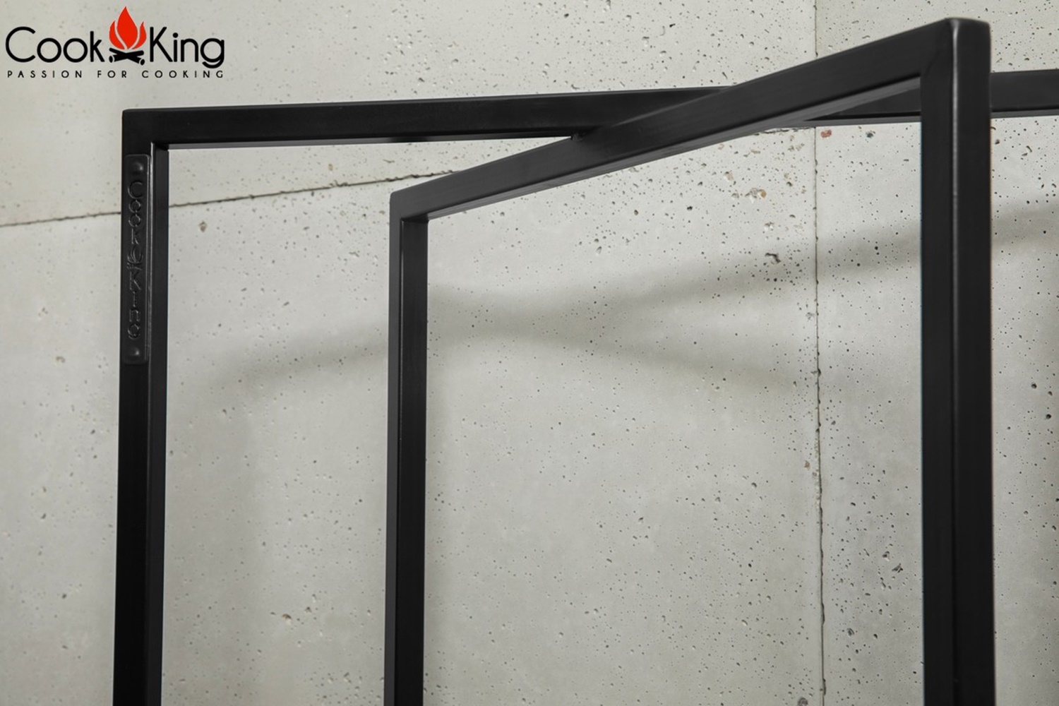 Kaminholzregal "Luis" H 120 cm Holzregal für Kaminholz Kaminholzablage aus Stahl Kaminholzständer