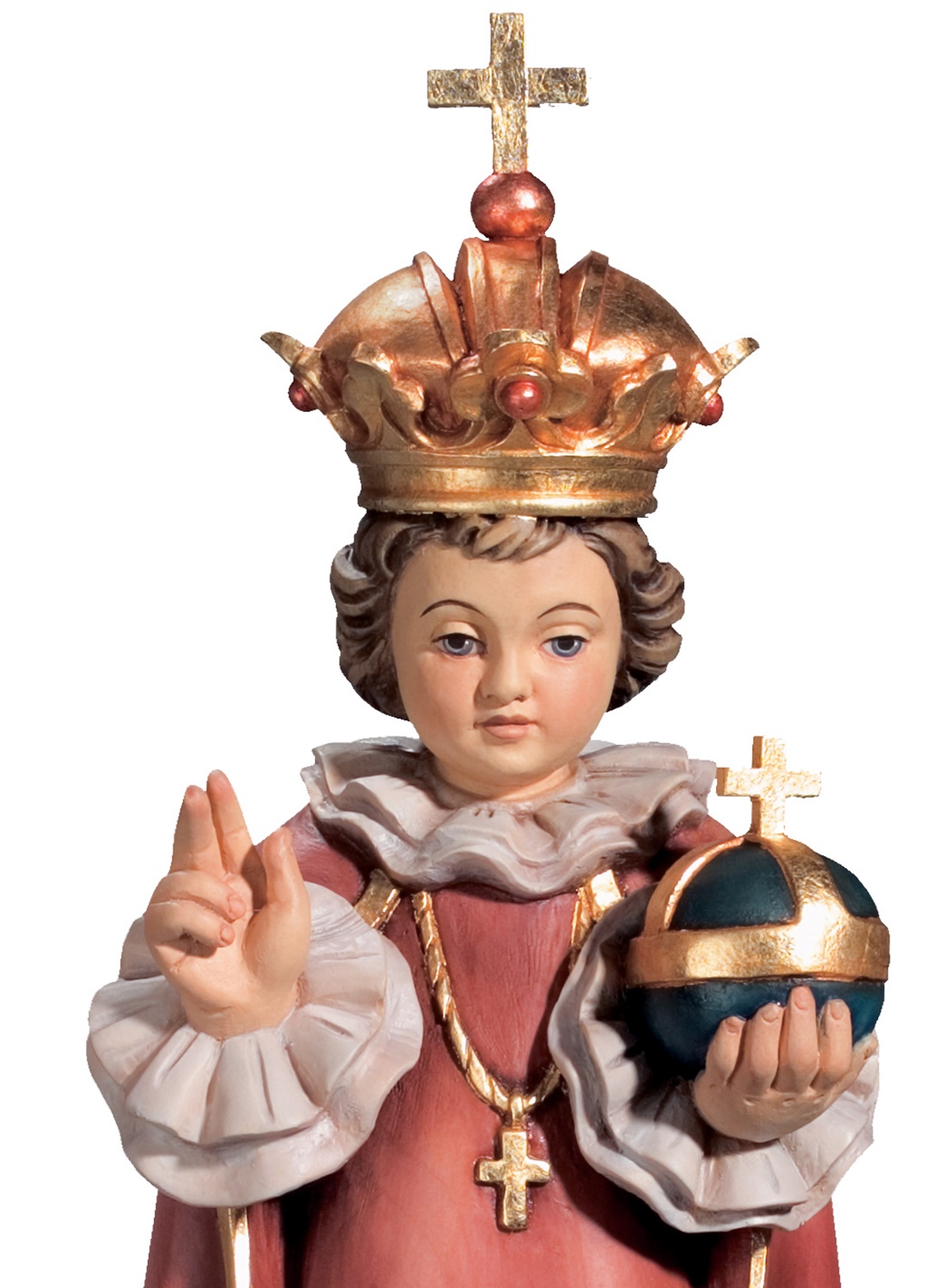 Heiligenfigur Prager Jesuskind Jesulein H 15 cm Holzfigur Holzstatue Statue aus Ahornholz