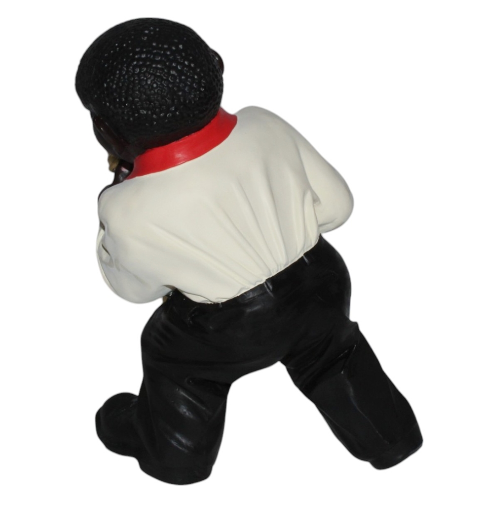Deko Figur Jazz Musiker Figur Saxophonist H 40 cm Dekofigur Band Musiker mit Saxophon aus Kunstharz