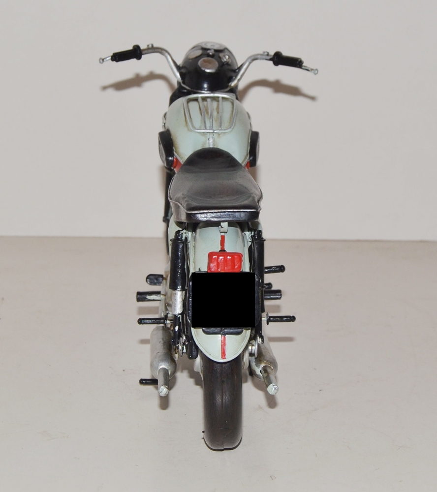 Blechmodell Nostalgie Modellmotorrad Oldtimer Marke Triumph Motorrad Modell aus Blech L 30 cm