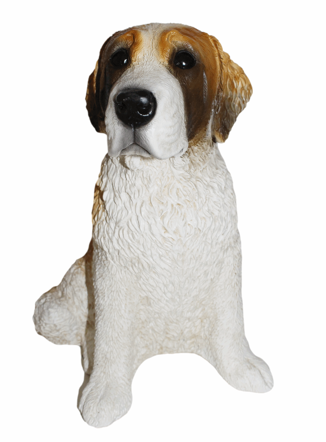 Deko Figur Hund Bernhardiner Hundefigur Saint Bernard sitzend Kollektion Castagna aus Resin H 32 cm