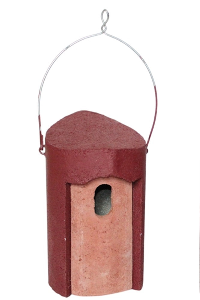 Nisthöhlen Set in Rot – 3 Vogelhöhlen 1B oval, 1B 26 mm, 2GR Nisthilfen für Gartenvögel