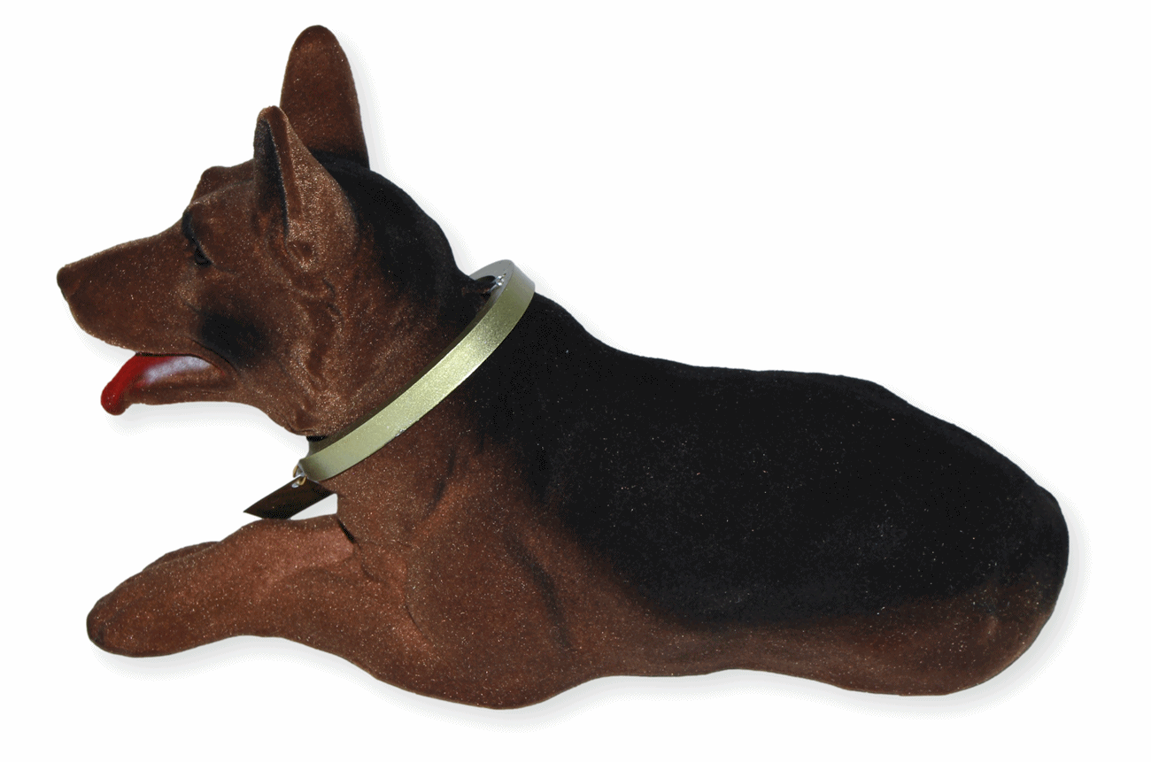 Wackel Figur Hund Schäferhund Wackelfigur H 18 cm groß Dekofigur mit Wackelkopf