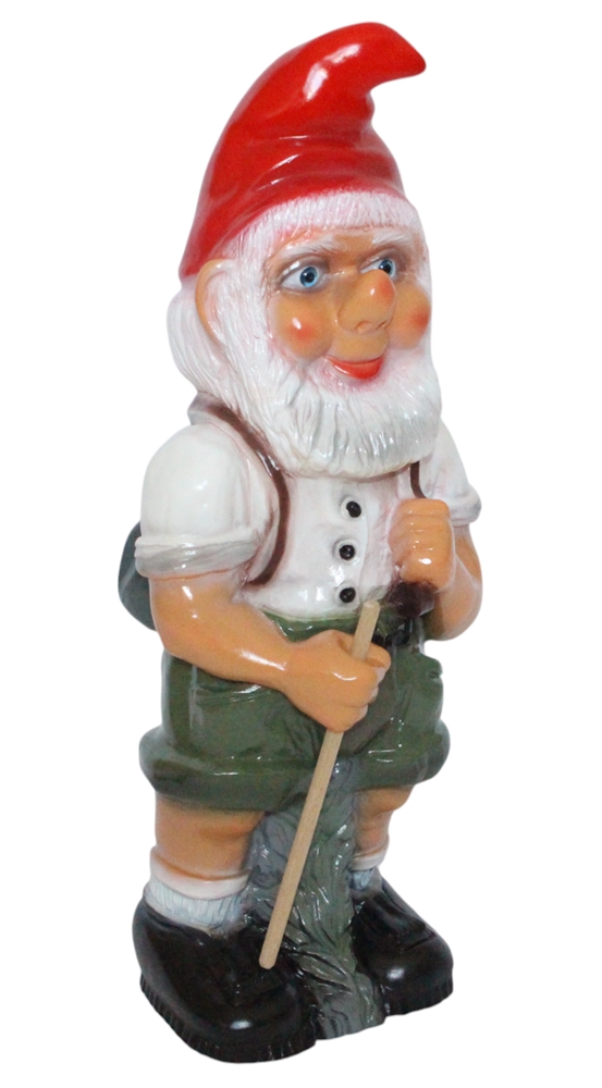 Gartenzwerg Seppel Wanderer Figur Zwerg stehend H 50 cm großer Deko Zwerg Gartenfigur Kunststoff