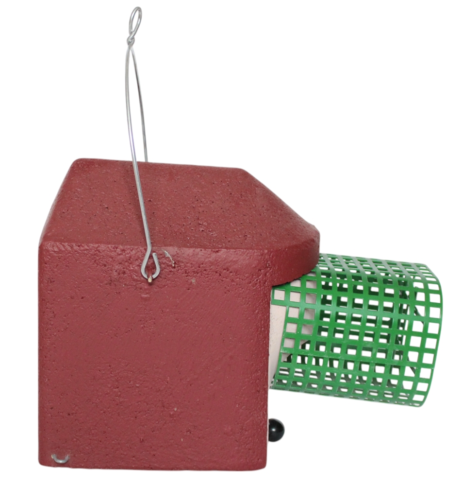 Nisthöhlen-Set für Gartenvögel - 3 räubersichere Vogelhäuser in Rot 2HW, 3SV, 2GR-WBS