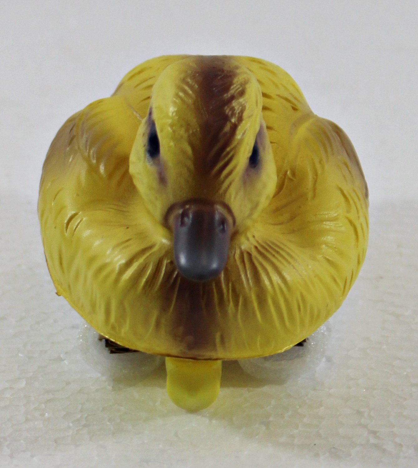 Deko Garten Figur Dekofigur Gartenfigur Teichfigur Schwimmente Entlein gelb aus Kunststoff Höhe 7 cm