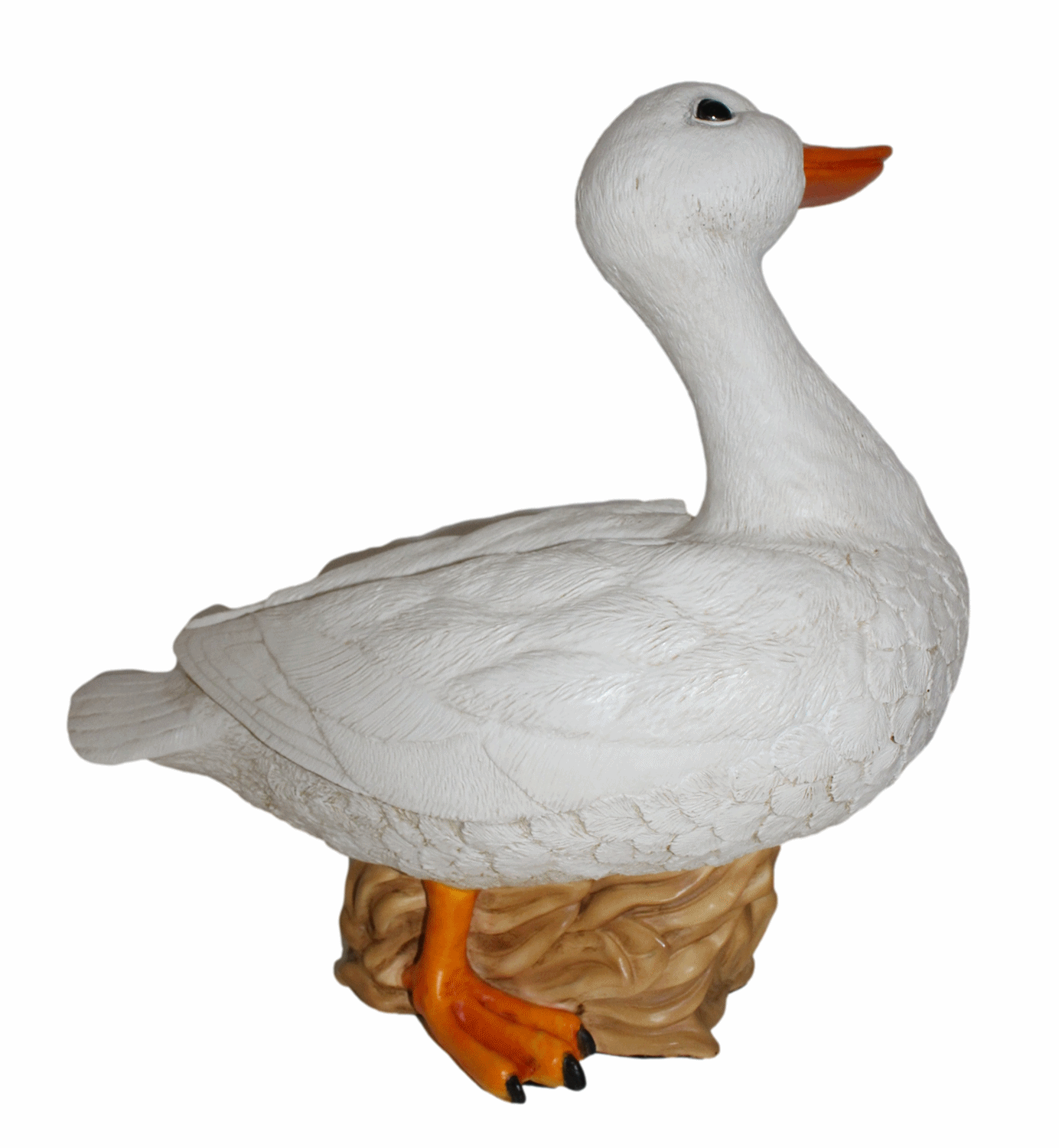Deko Figur Gans Tierfigur weiße Gänsefigur Gänsemutter Vogel Kollektion Castagna aus Resin H 37 cm