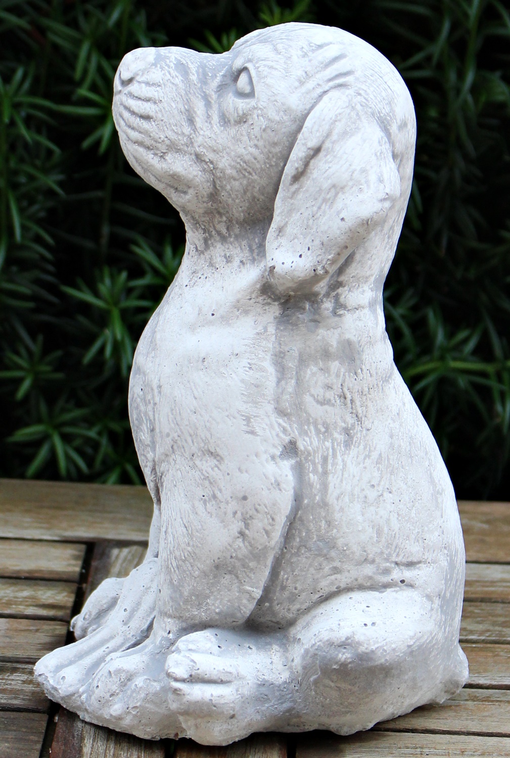 Beton Figur Rottweiler Welpe sitzend H 24 cm Dekofigur und Gartenfigur