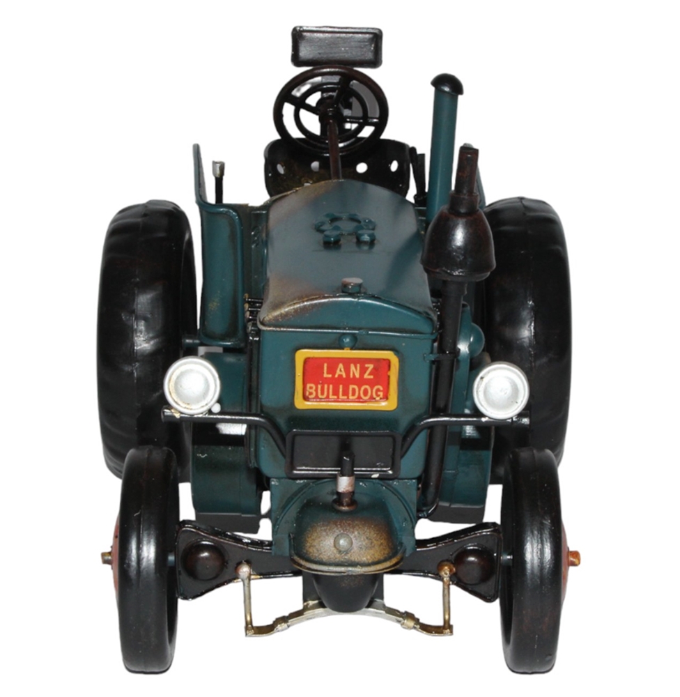 Blechtraktor Nostalgie Modellauto Oldtimer Marke Lanz Bulldog Traktor D95/D1506 aus Blech L 27 cm
