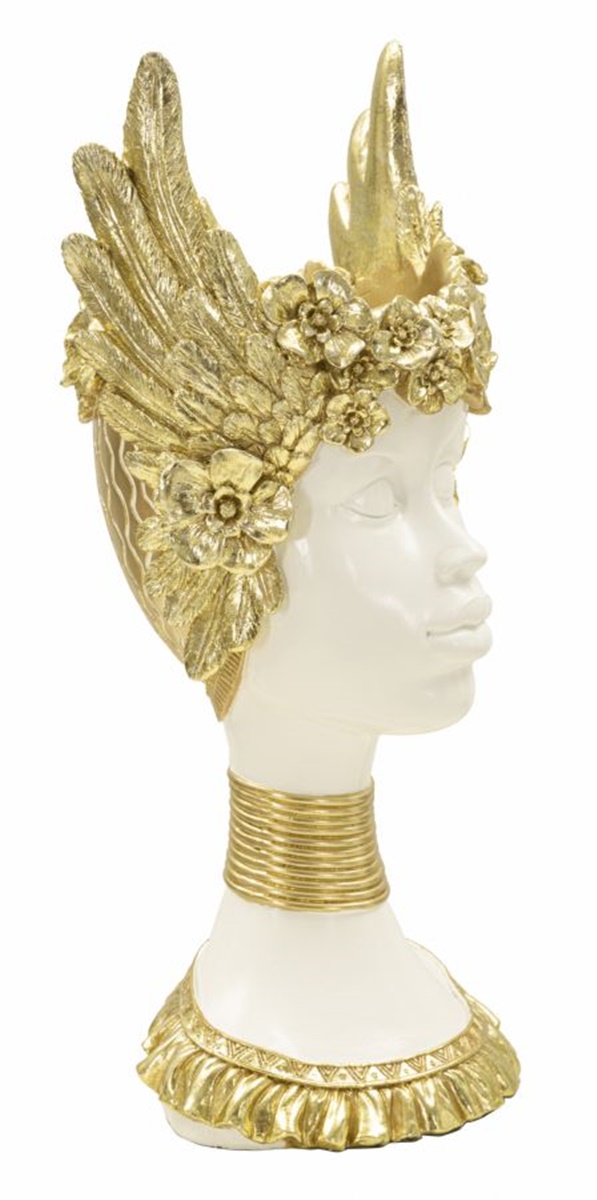 Dekofigur klassische Büste Göttin der Weisheit Athene Skulptur als Vase Behälter nutzbar H 38 cm