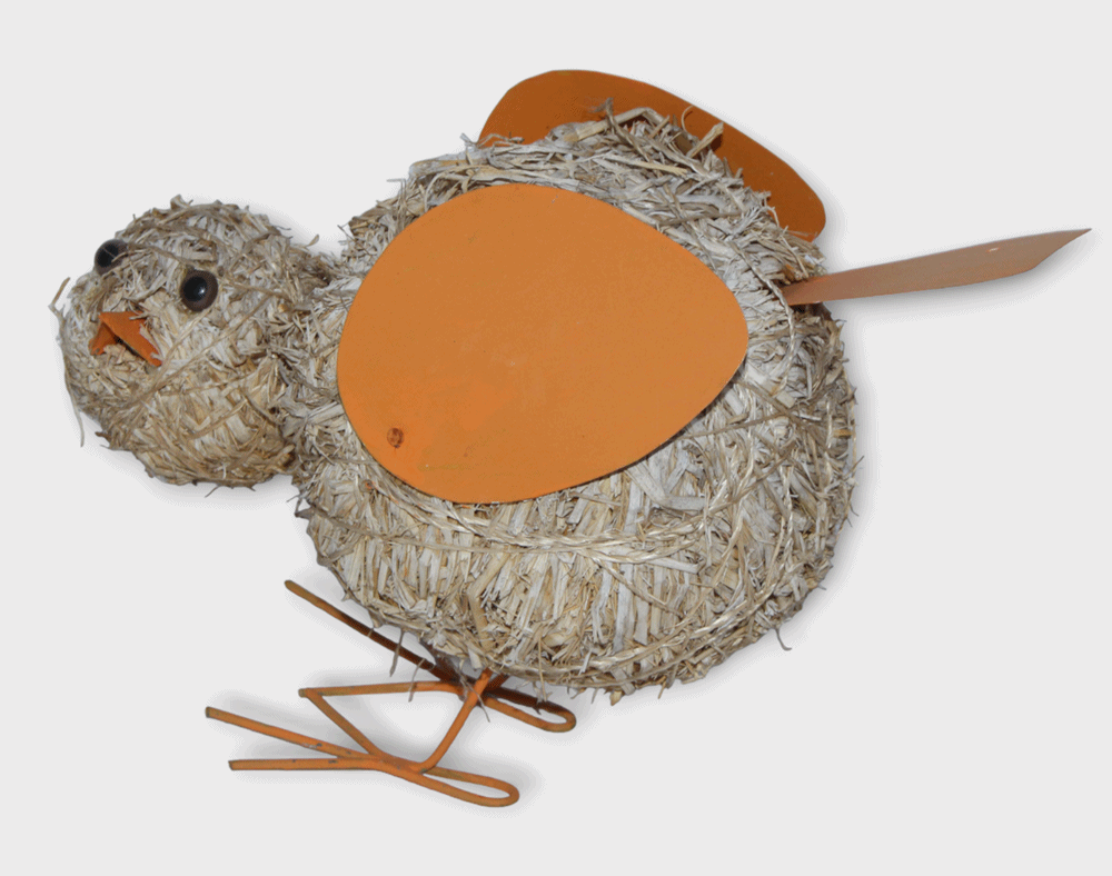 Deko Heu Figur Küken Heuküken Höhe 14-17 cm Osterdeko aus Naturmaterial zum Basteln Heudeko