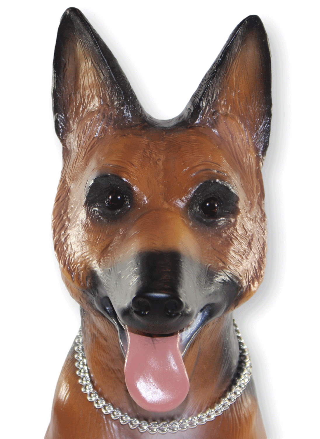 Deko Garten Figur Dekofigur Gartenfigur Tierfigur Hund mit Scherz Bewegungsmelder Kunststoff H 40 cm