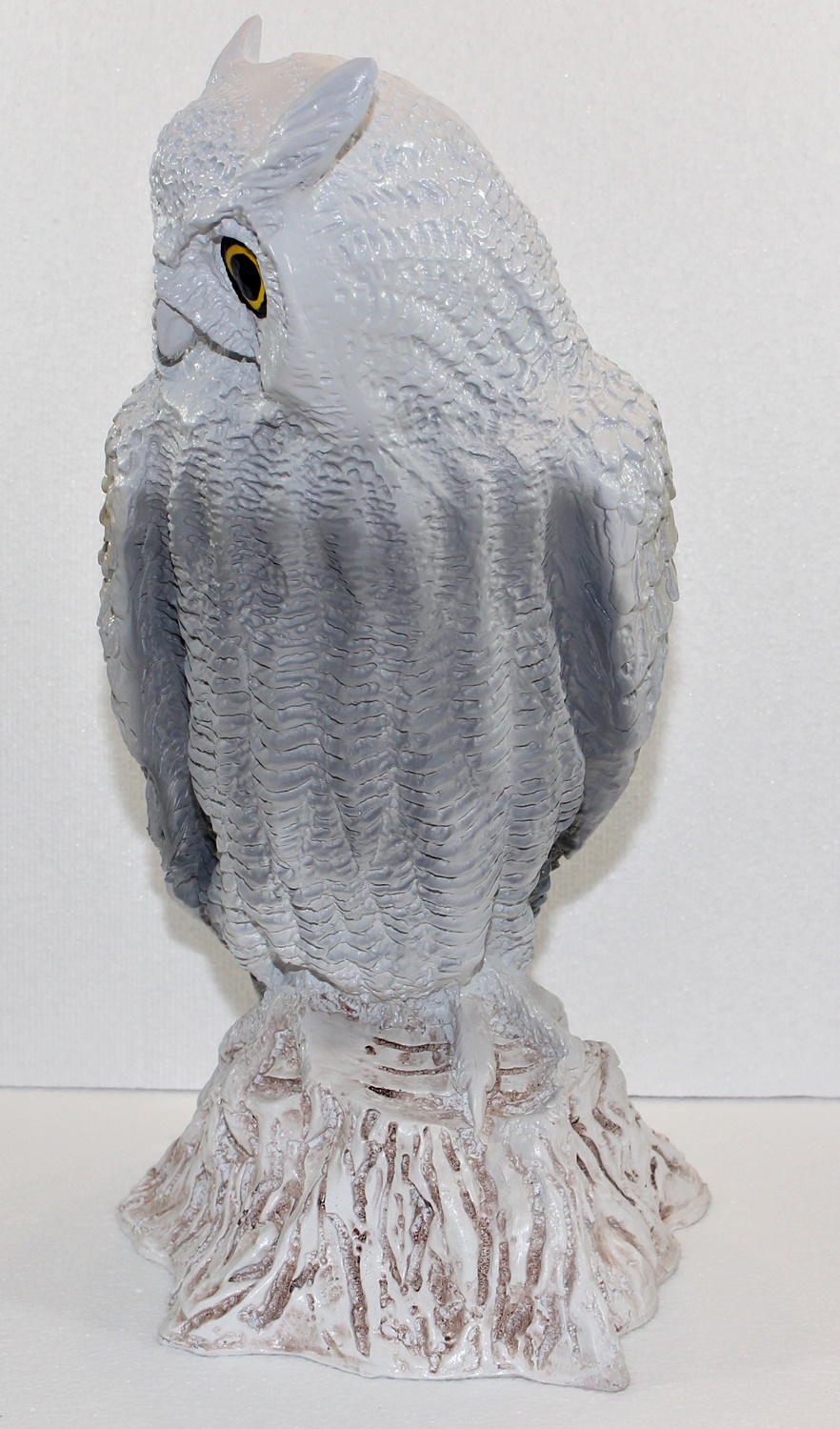 Dekorationsfigur Vogelfigur Eule sitzend H 48 cm Gartendeko Gartenfigur aus Kunstharz