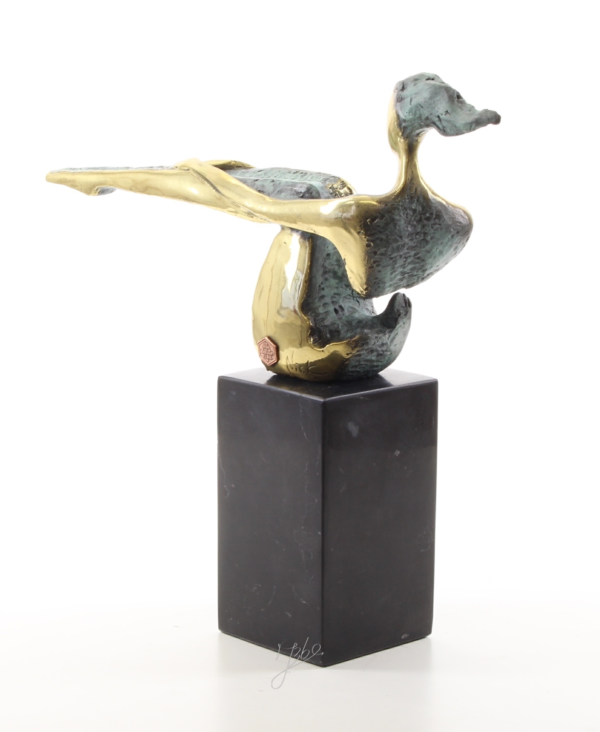 Bronzefigur Bronzeskulptur Abstrakte Kunst Figur modern H 29 cm Skulptur Bronze Figur