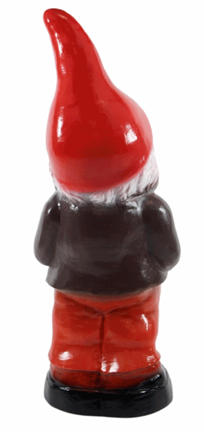 Gartenzwerg Deko Garten Figur Zwerg Musiker mit Saxophon stehend aus Kunststoff Höhe 35 cm