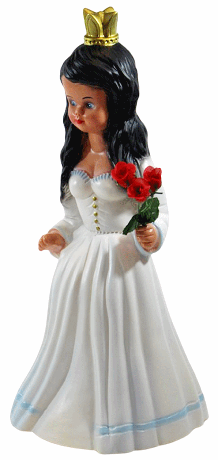 Deko Figur Schneewittchen Gartenfigur stehend Märchenfigur H 40 cm Dekofigur aus Kunststoff