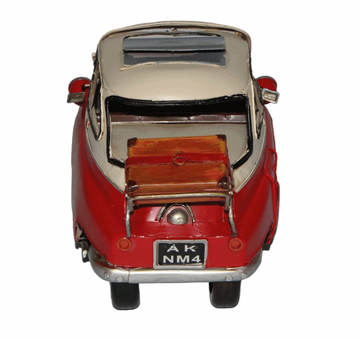 Blechauto Nostalgie Modellauto Oldtimer Automarke BMW Isetta 250 Modell 1957 aus Blech L 24 cm