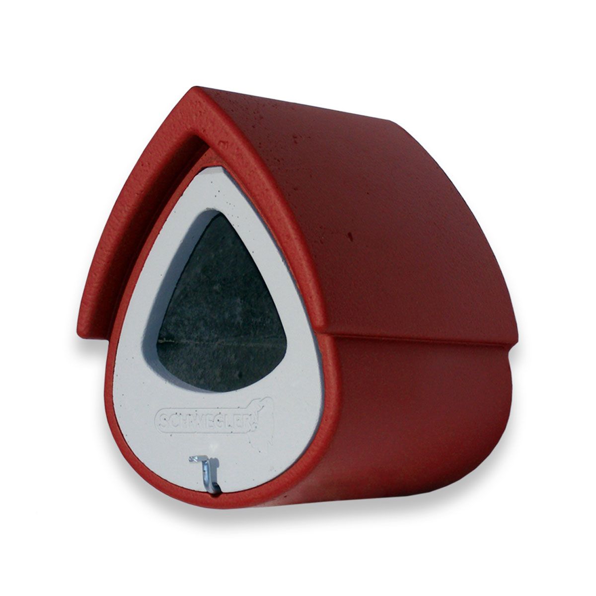 Naturschutzprodukt Nistkasten Vogelnisthöhle Halbhöhle 2MR zur Wandmontage rot-grau