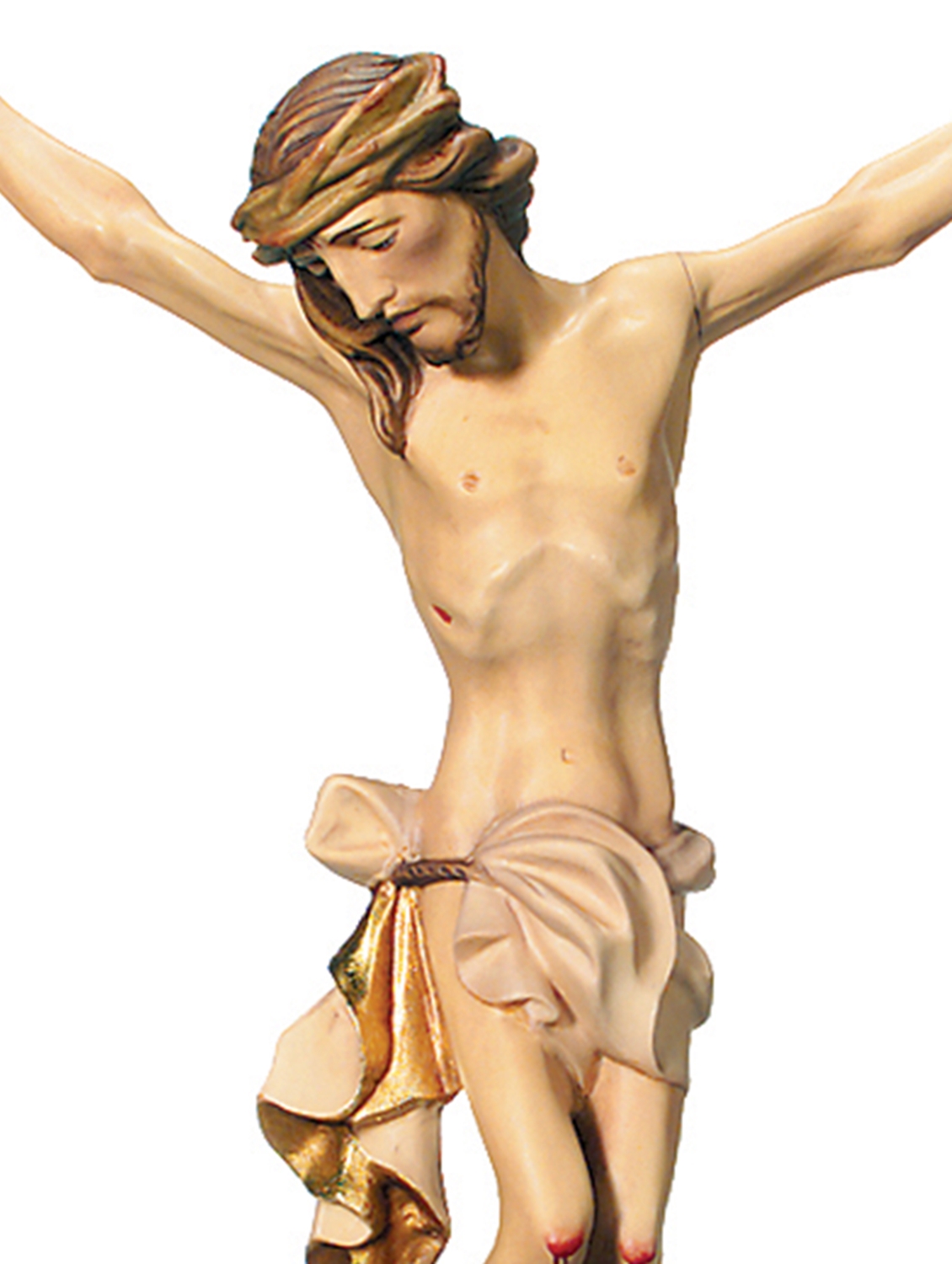 Holzfigur Jesus Christus Figur für Kruzifix/ Kreuz "Leonardo" H 20 cm Statue Ahornholz Holzstatue