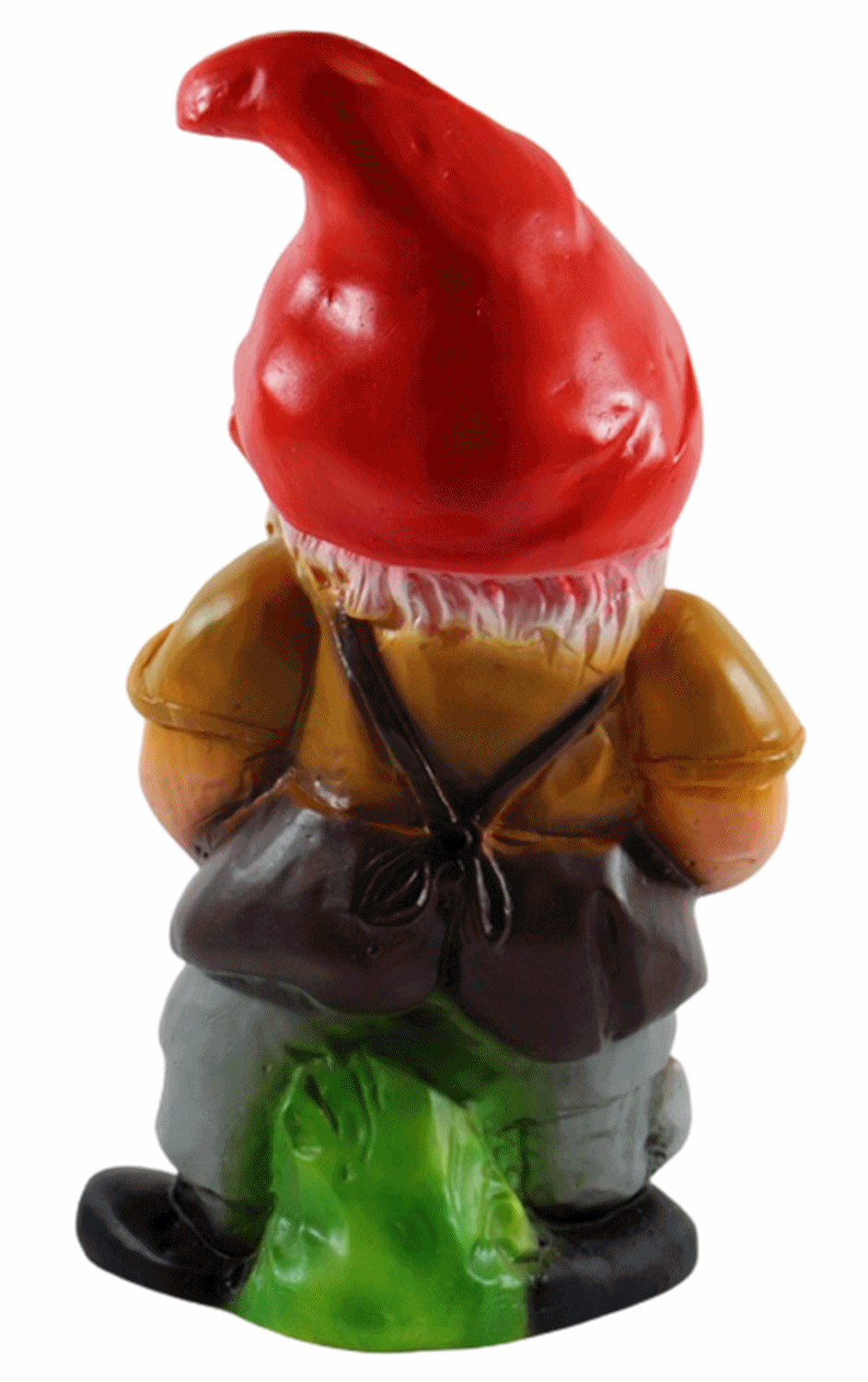 Deko Figur Zwerg H 30 cm Gartenzwerg mit Sense stehend Gartenfigur aus Kunststoff