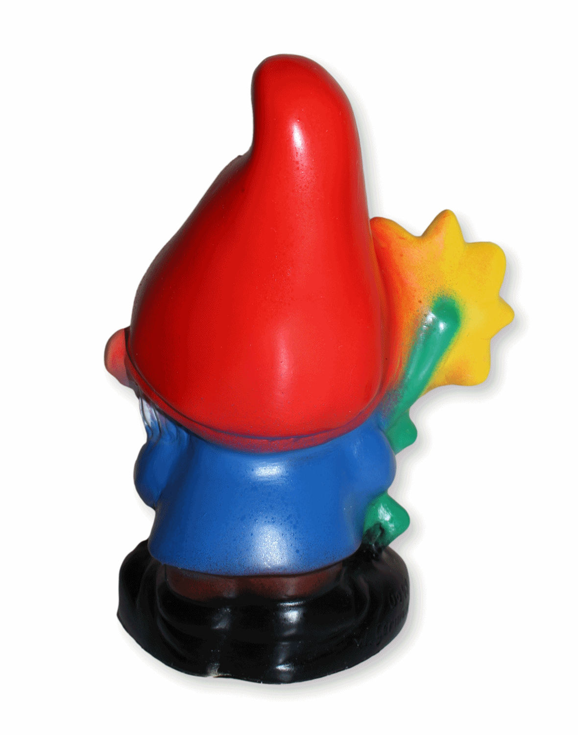 Gartenzwerg mit Sonnenblume Figur Zwerg H 17 cm Gartenfigur Dekofigur aus Kunststoff