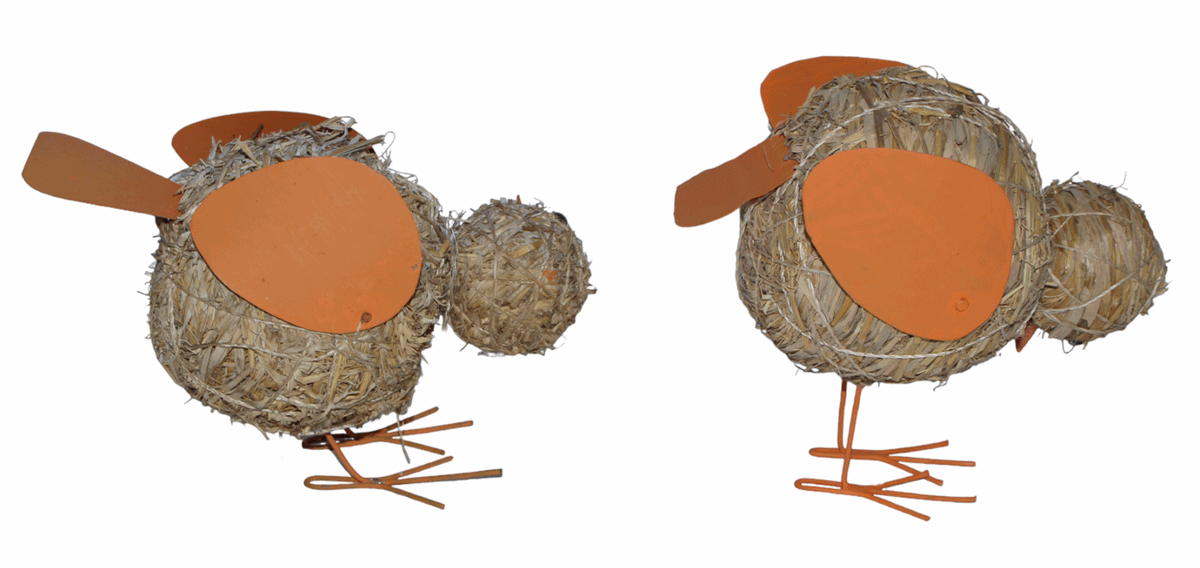 Deko Heu Figur Küken Heuküken Höhe 14-17 cm Osterdeko aus Naturmaterial zum Basteln Heudeko