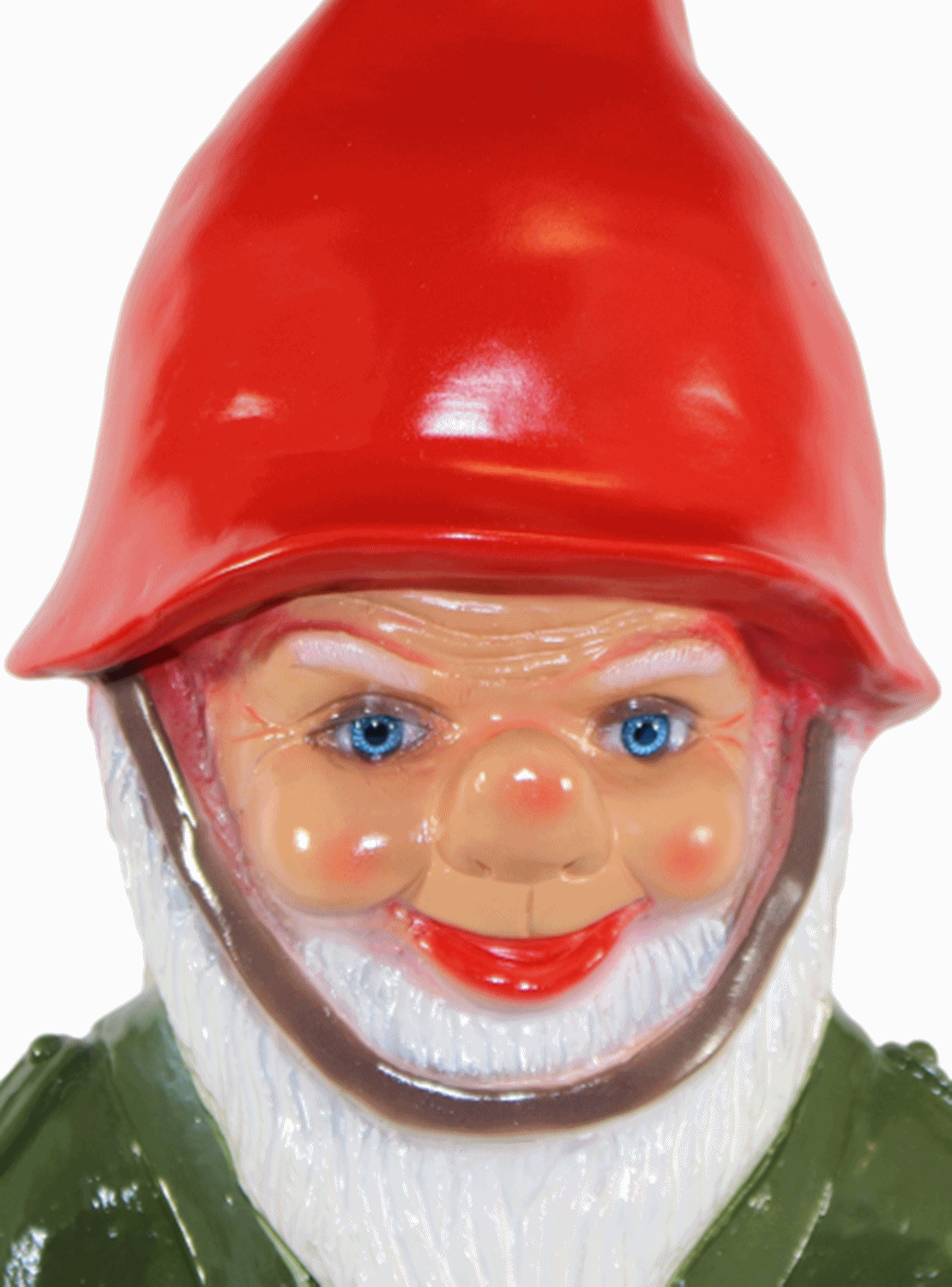 Gartenzwerg Deko Garten Figur Zwerg Soldat mit Gewehr und Rucksack aus Kunststoff H 49 cm