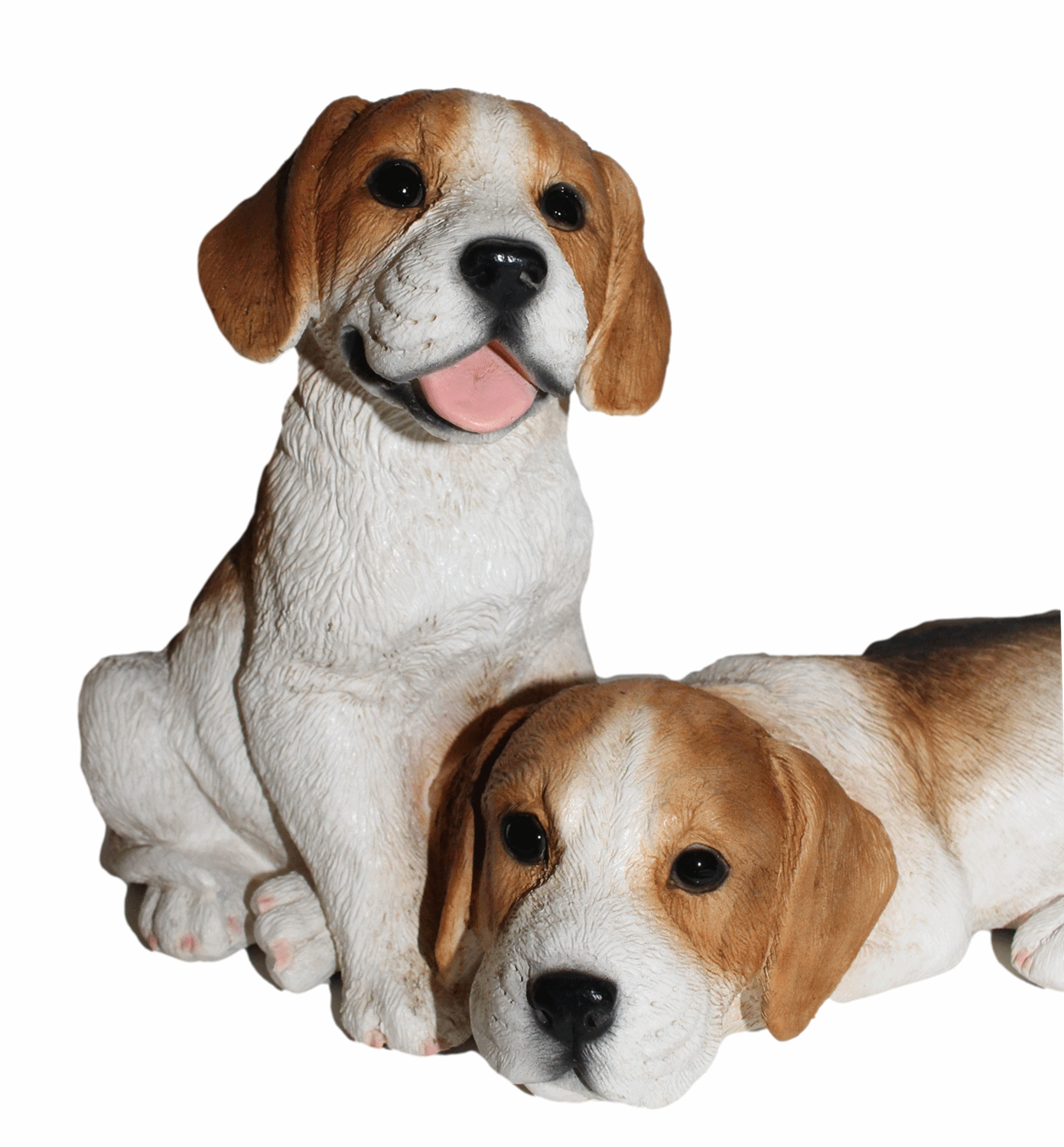 Deko Figur Hund britische Beagle Welpen Hundefigur Hundewelpen Kollektion Castagna aus Resin H 20 cm